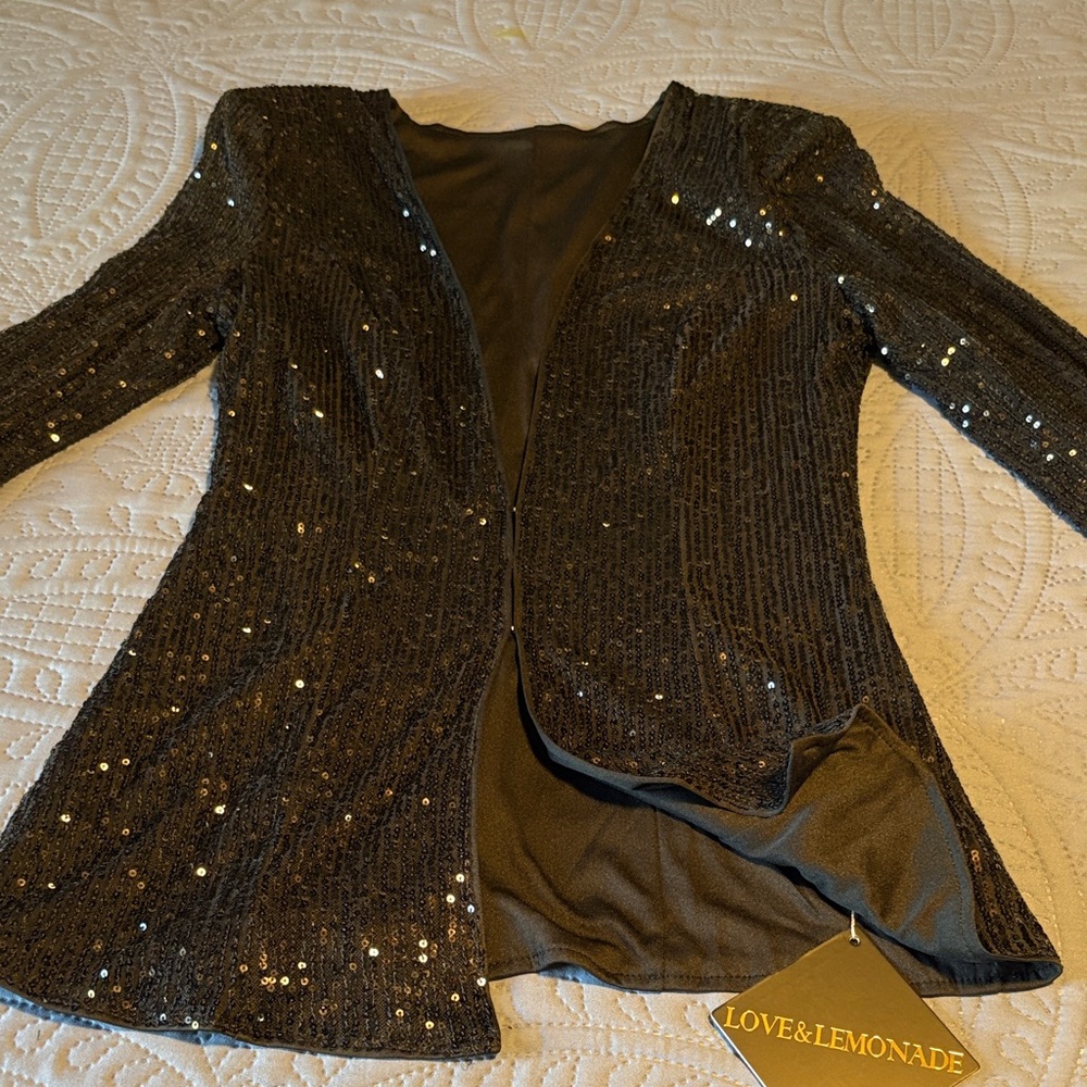 Black Sequin Jacket - image 1